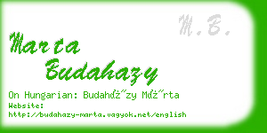 marta budahazy business card
